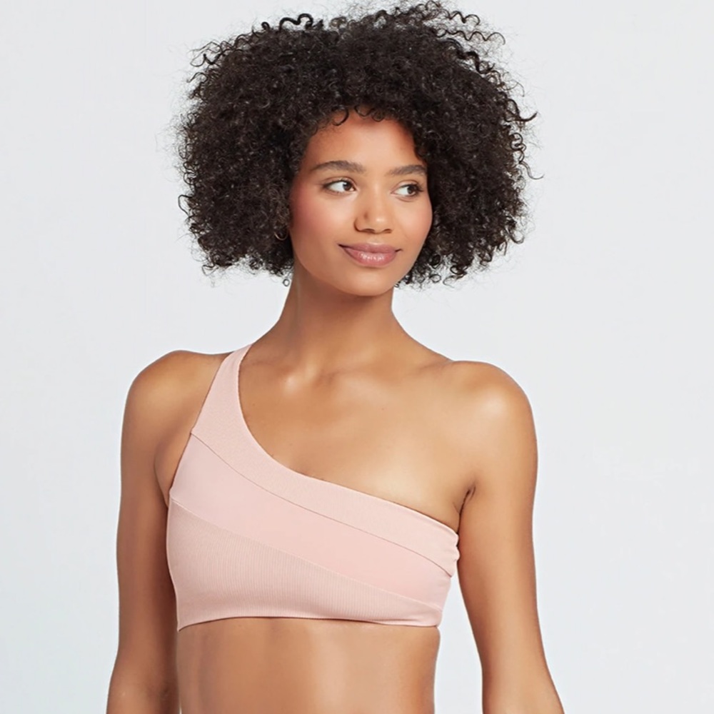 L*Space Celeste Pink One Shoulder Bikini Top